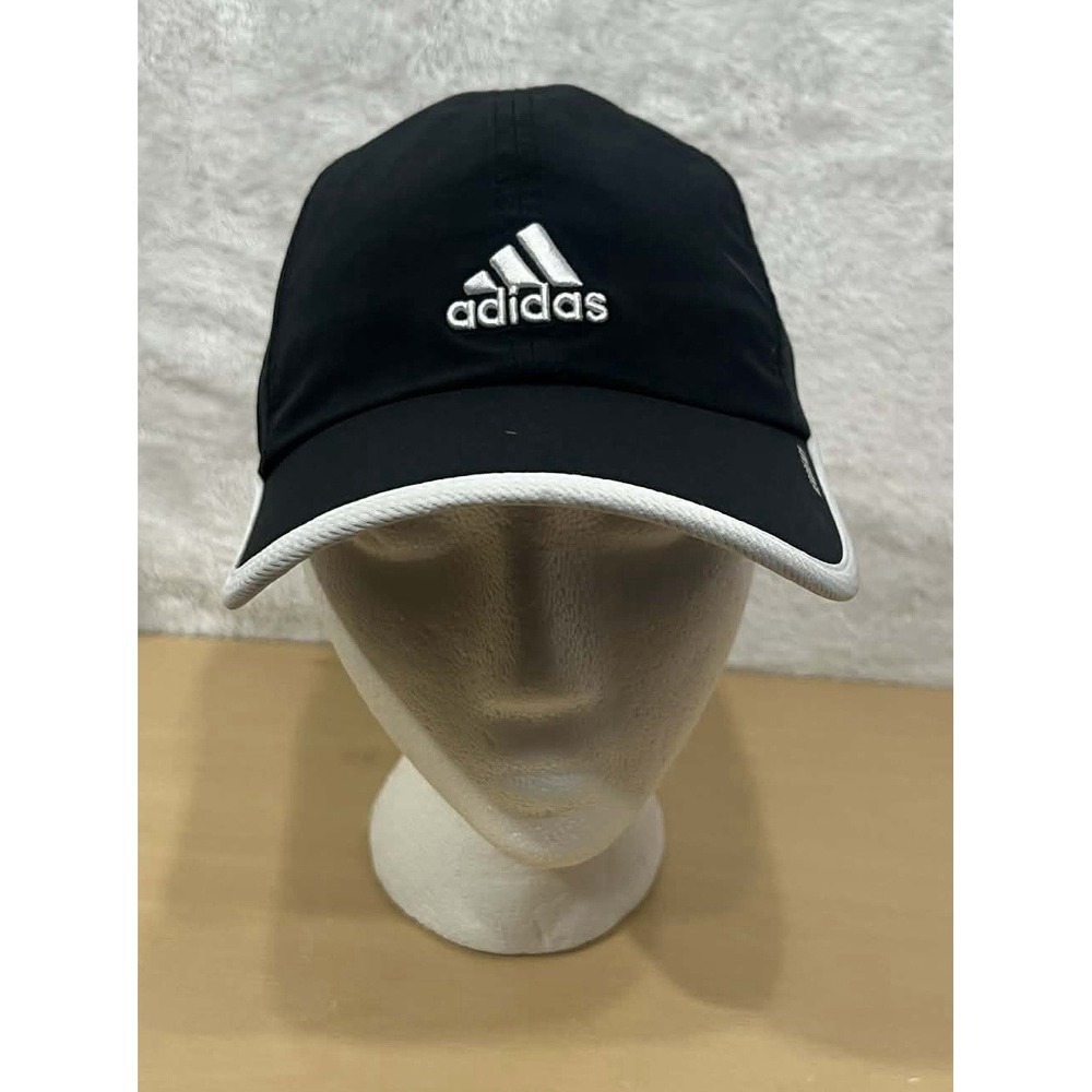 Adidas AEROREADY Black White Lightweight Running Hat Adjustable Cap